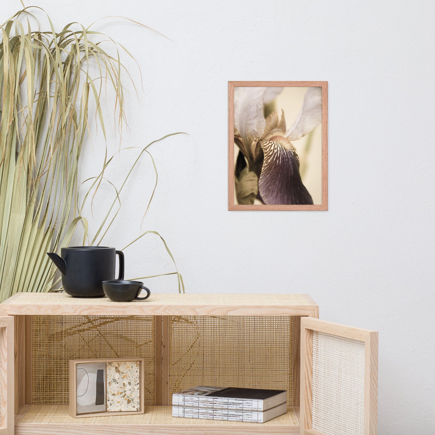 Japanese Iris Delight Aged Framed Photo Paper Wall Art Prints