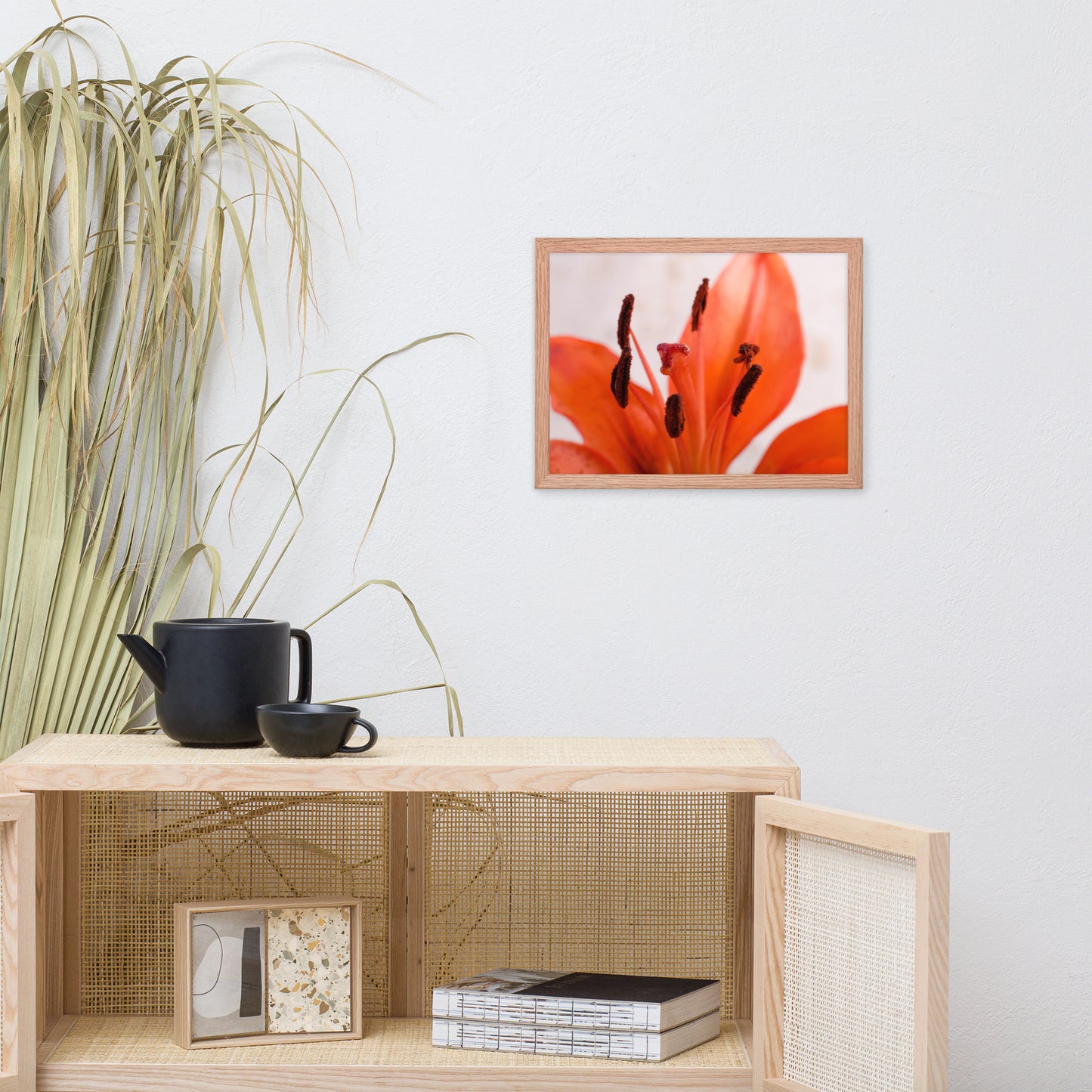 Lily Stigma Floral Nature Photo Framed Wall Art Print