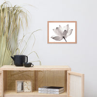 Lotus Flower Tinted Effect Floral Nature Framed Photo Paper Poster