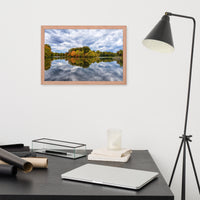 Autumn Reflections Rural Landscape Framed Photo Paper Wall Art Prints