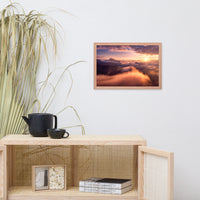 Heaven On Earth Mountains in Clouds at Sunrise Framed Wall Art Prints