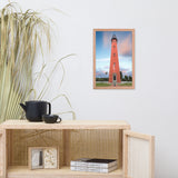 Ponce De Leon Lighthouse and Sunset Landscape Photo Framed Wall Art Print