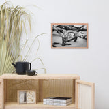 Dead Tree Boneyard Beach Florida 5 Black and White Rustic Landscape Photo Framed Wall Art Print