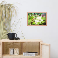 Tranquil China Violet Floral Nature Photo Framed Wall Art Print