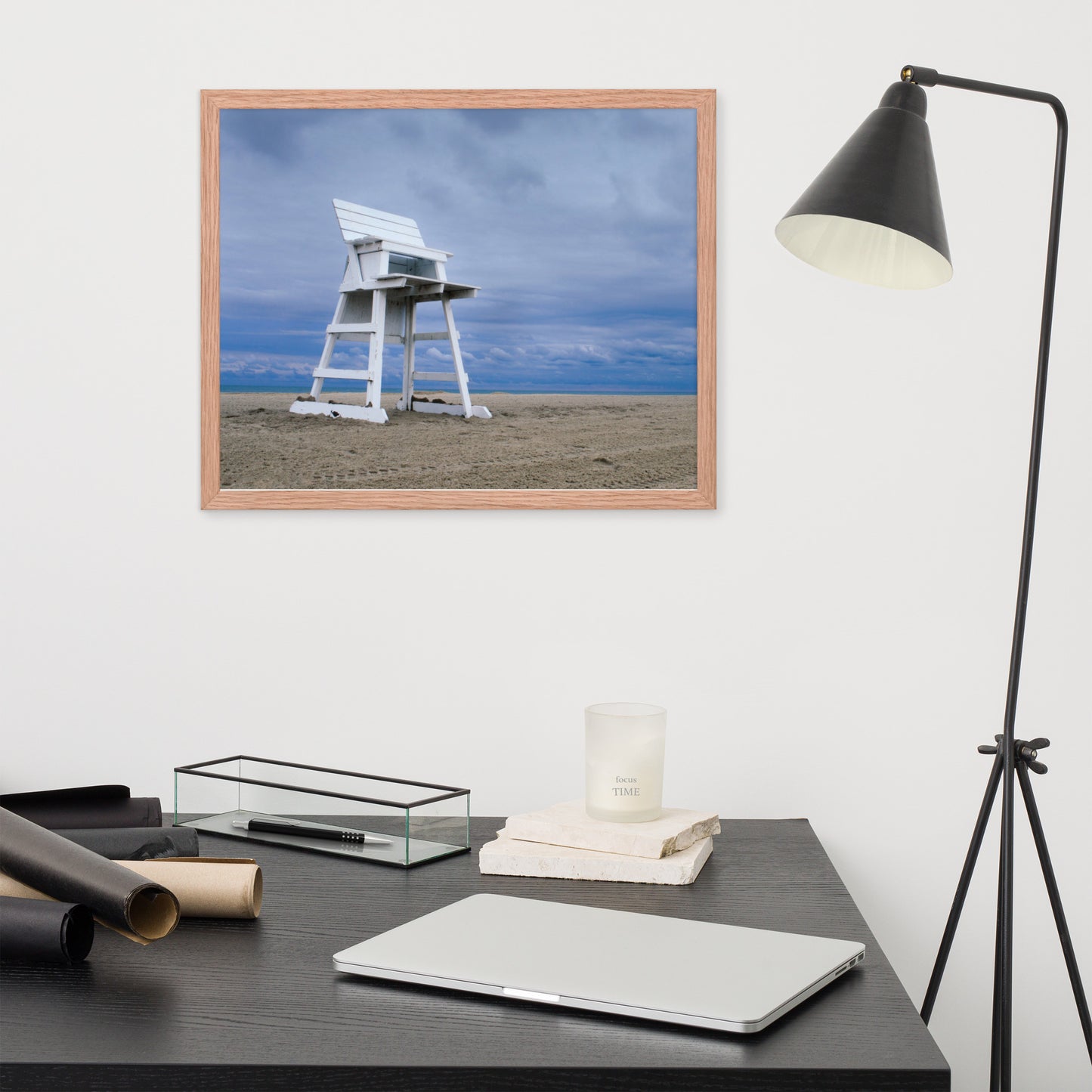 Inspirational Artwork For Office: Approaching Storm - Coastal / Beach / Seascape / Nature / Landscape Photo Framed Wall Art Print - Artwork