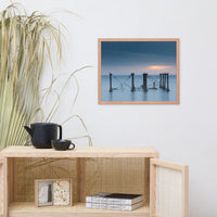 Cloudy Sunrise at Port Mahon Lighthouse Ruins Framed Photo Paper Wall Art Prints