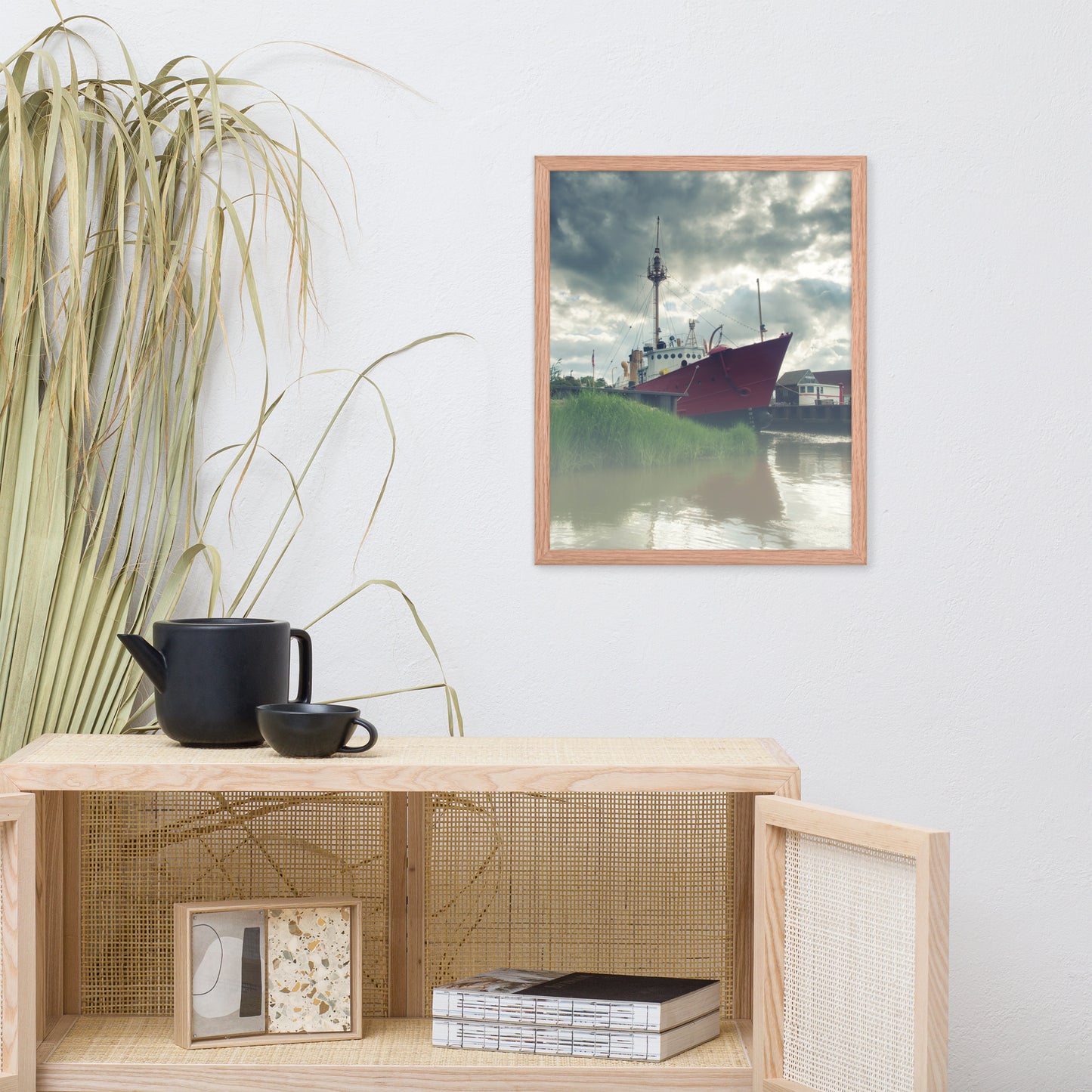 Foggy River Coastal Landscape Framed Photo Paper Wall Art Prints