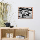 Dead Tree Boneyard Beach Florida 5 Black and White Rustic Landscape Photo Framed Wall Art Print