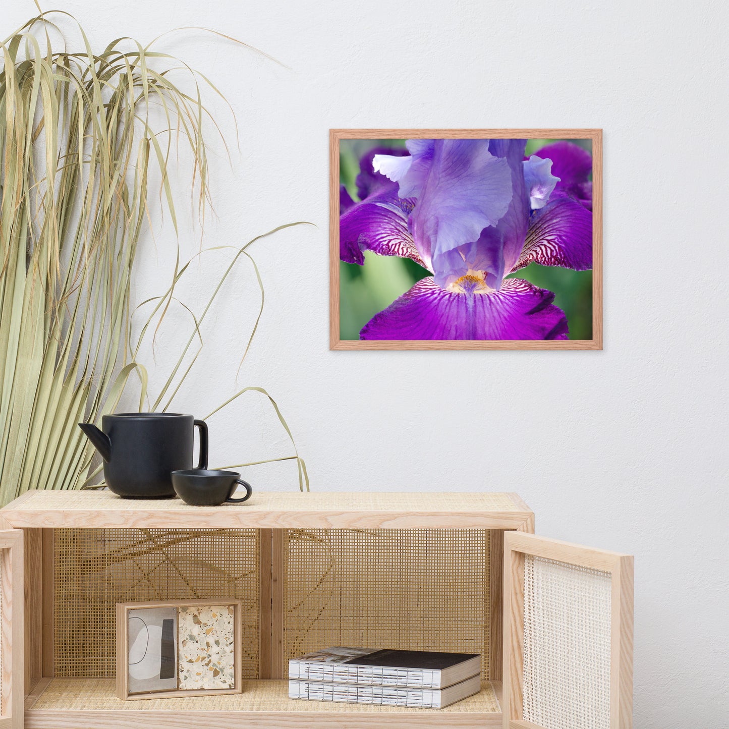 Pictures For Bedroom Wall Amazon: Glowing Iris - Floral / Botanical / Nature Photo Framed Wall Art Print - Artwork - Wall Decor - Modern Home Decor