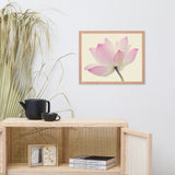 Lotus Flower Creamy Haze Effect Floral Nature Photo Framed Photo Paper Poster