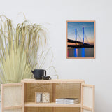 Indian River Bridge 2 Urban Landscape Photo Framed Wall Art Print