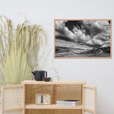 Dead Tree and Stone Wall in Black and White Framed Photo Paper Wall Art Prints