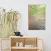 Early Morning Fog on the River Landscape Framed Photo Paper Wall Art Prints