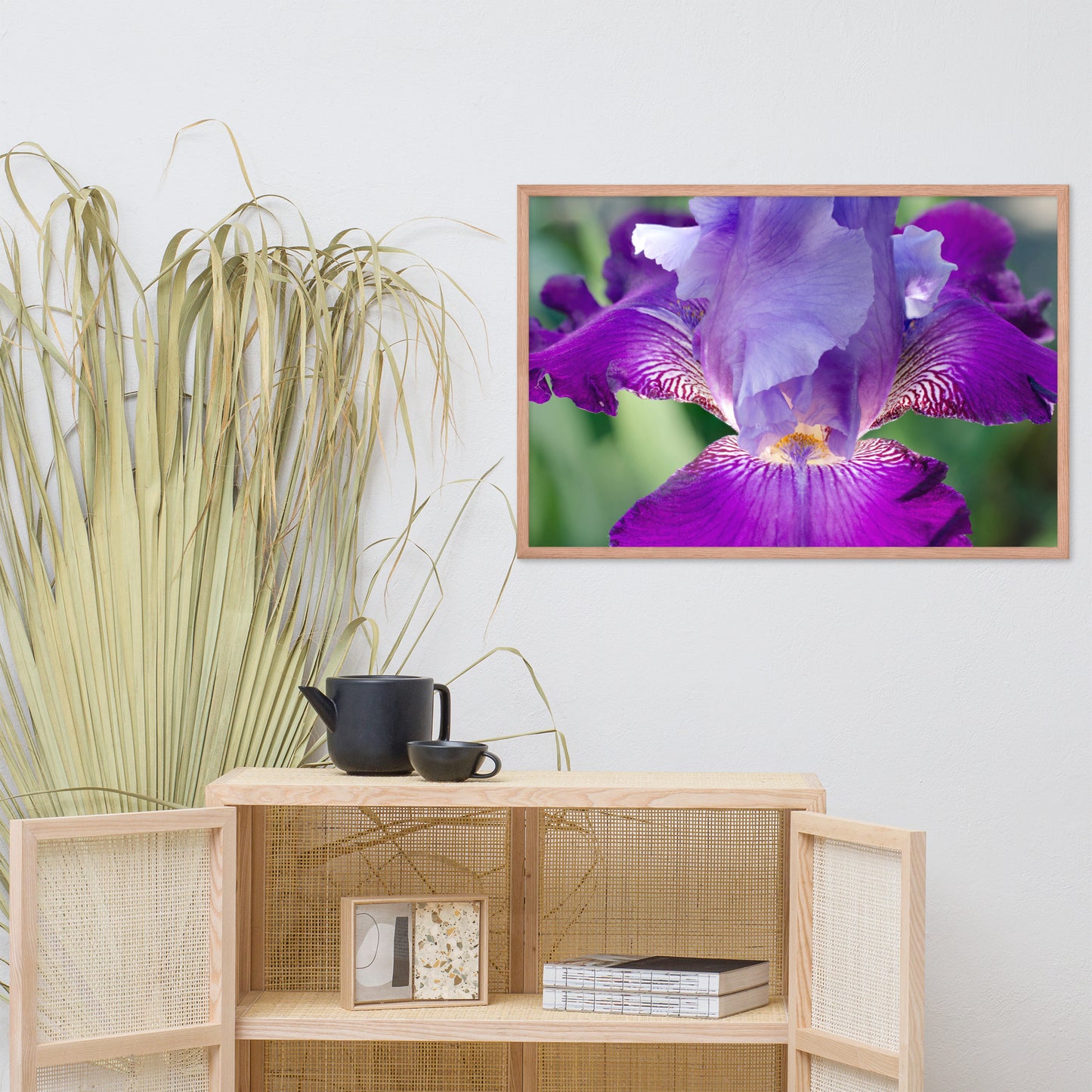 Wall Decor For Bedroom Amazon: Glowing Iris - Floral / Botanical / Nature Photo Framed Wall Art Print - Artwork - Wall Decor - Modern Home Decor