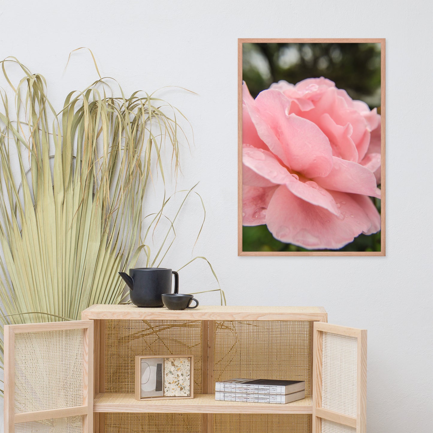Pink Passion Floral Nature Photo Framed Wall Art Print