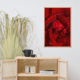 Royal Red Rose Floral Nature Photo Framed Wall Art Print