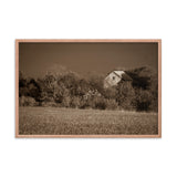 Abandoned Barn In The Trees Sepia Framed Photo Paper Wall Art Prints
