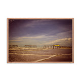 Aged View of Frisco Pier Coastal Framed Photo Paper Print