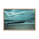 Blue Morning at Rehoboth Coastal Landscape Framed Photo Paper Wall Art Prints
