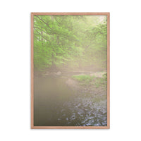 Early Morning Fog on the River Landscape Framed Photo Paper Wall Art Prints