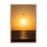 Flying High at Sunset Coastal Landscape Photo Framed Wall Art Print