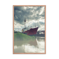 Foggy River Coastal Landscape Framed Photo Paper Wall Art Prints