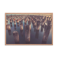 Melbourne Princes Pier Subtle Vintage Shadow Effects Framed Wall Art Prints