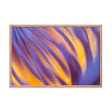 Purple and Yellow Lotus Flower Filaments Framed Photo Paper Poster - Nature Photography