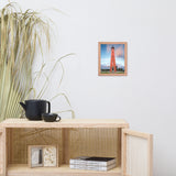 Ponce De Leon Lighthouse and Sunset Landscape Photo Framed Wall Art Print