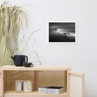 Dramatic Beach with Driftwood Black and White Framed Wall Art Prints