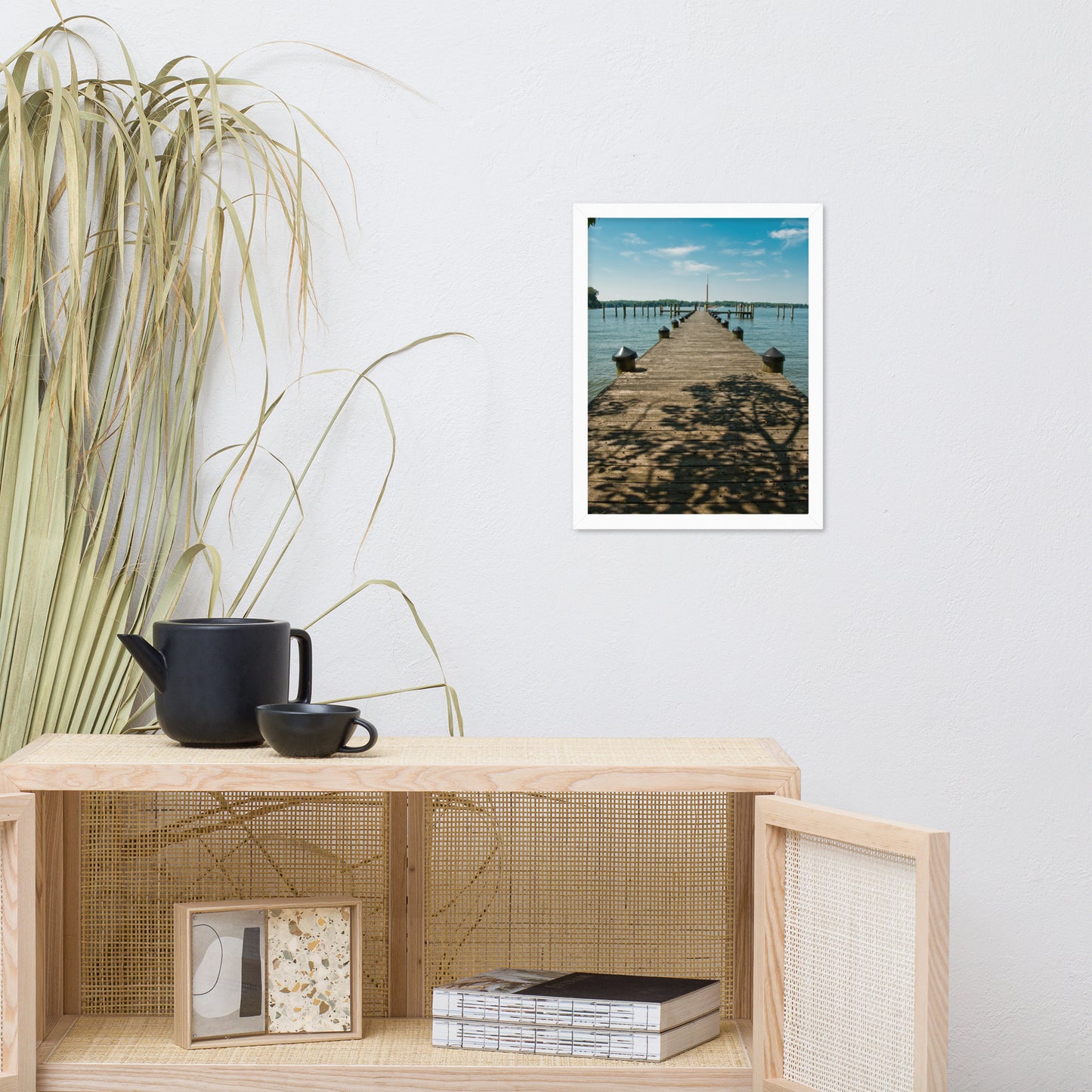 Endless Dock Coastal Landscape Framed Photo Paper Wall Art Prints