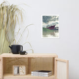 Foggy River Coastal Landscape Framed Photo Paper Wall Art Prints
