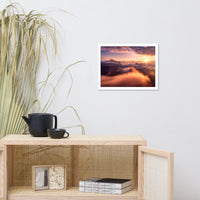 Heaven On Earth Mountains in Clouds at Sunrise Framed Wall Art Prints