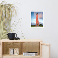 Ponce De Leon Lighthouse and Sunset Landscape Photo Framed Wall Art Print