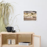 Crashing Ashore Coastal Nature Photo Framed Wall Art Print