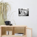 Infrared Rose Black and White Floral Nature Photo Framed Wall Art Print