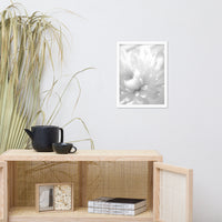 Infrared Flower Black and White Floral Nature Photo Framed Wall Art Print