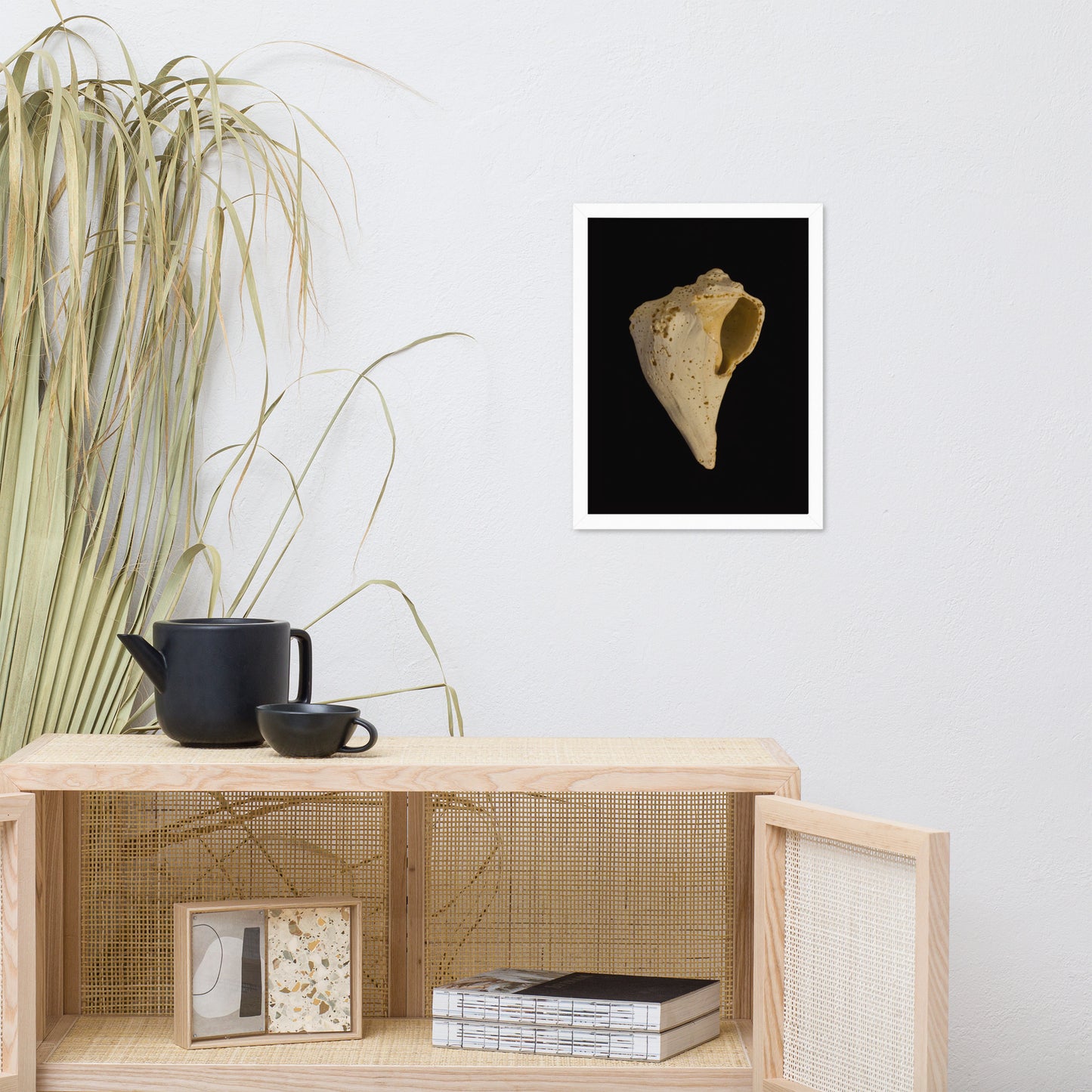 State of Erosion Image 1 Whelk Shell Coastal Nature Photo Framed Wall Art Print