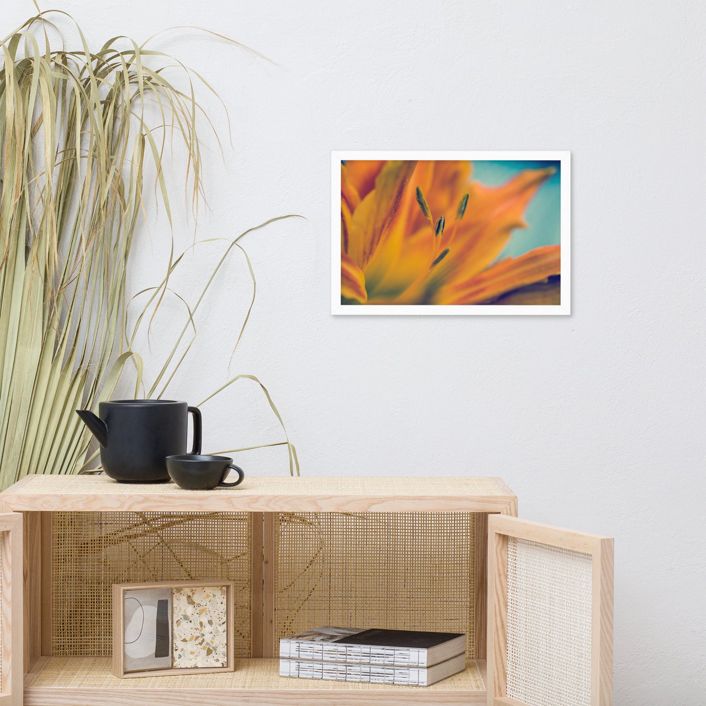 Mystical Tiger Lily Floral Nature Photo Framed Wall Art Print