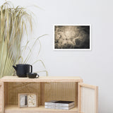 Sepia Aged Rhododendron Blooms Floral Nature Photo Framed Wall Art Print