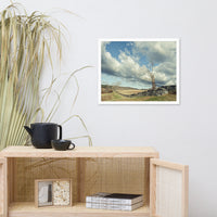 Dead Tree and Stone Wall - Split Toned Framed Photo Paper Wall Art Prints