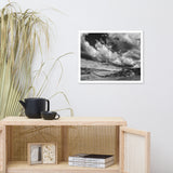 Dead Tree and Stone Wall in Black and White Framed Photo Paper Wall Art Prints