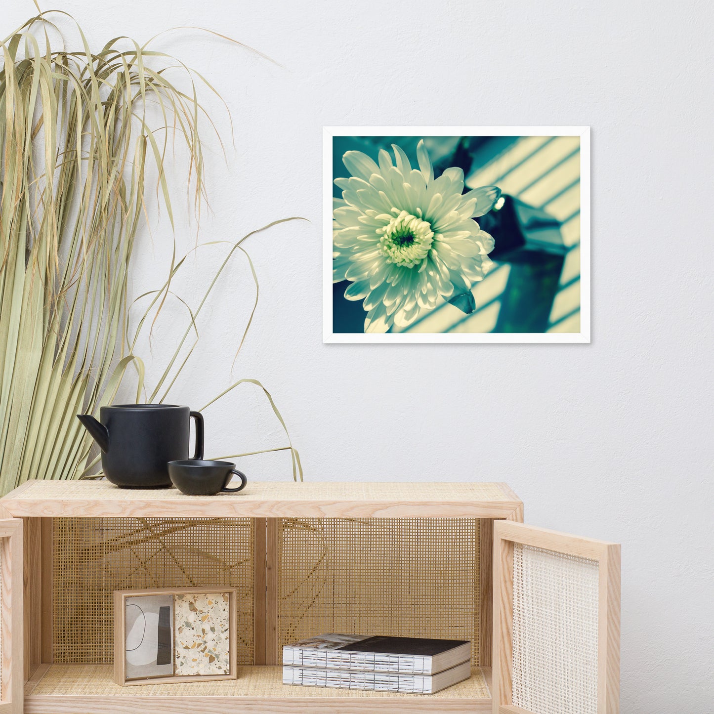 Melancholy Flower Floral Nature Photo Framed Wall Art Print