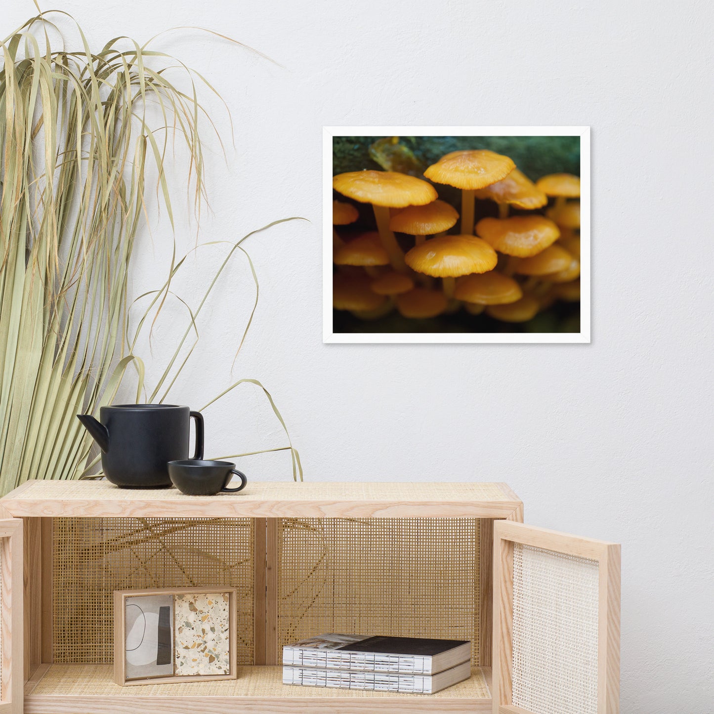 Mushroom Family Botanical Nature Photo Framed Wall Art Print