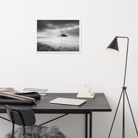 Abandoned West Pier Coastal Seascape Black and White Framed Wall Art Prints