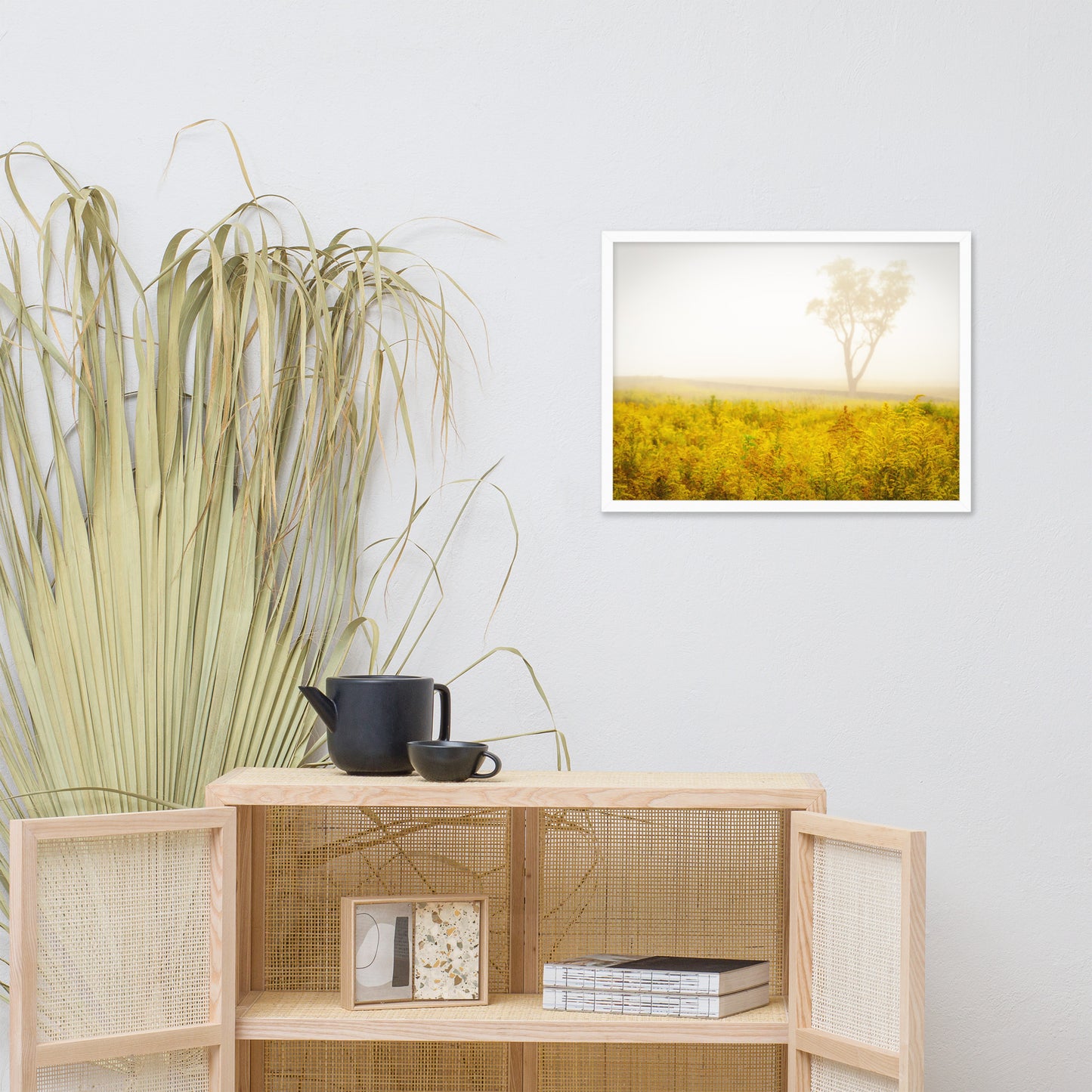 Dreams of Goldenrod and Fog Landscape Framed Photo Wall Art Prints