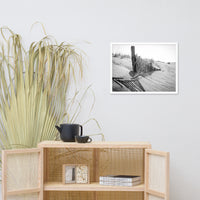 High Key Dunes Coastal Landscape Framed Photo Paper Wall Art Prints