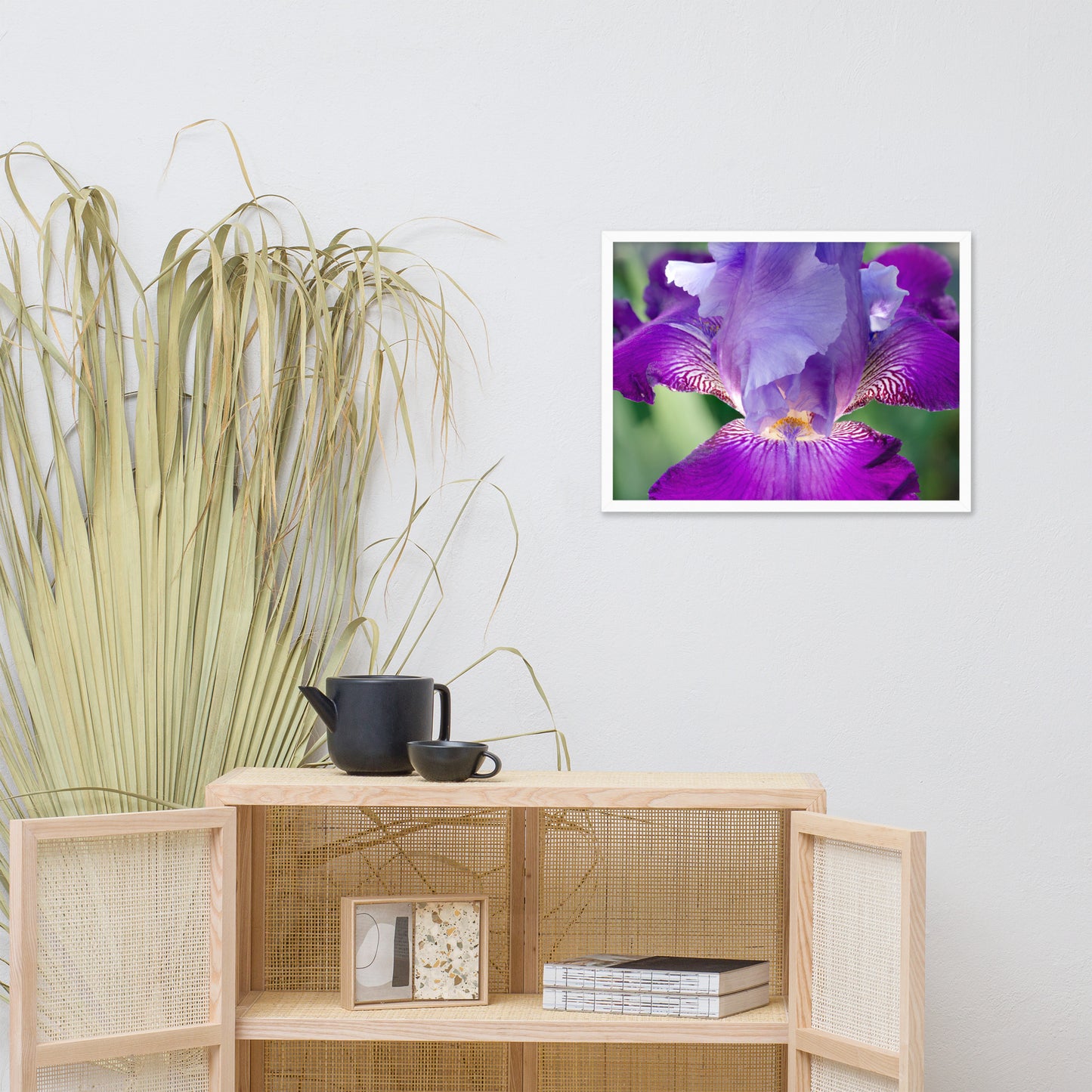 Etsy Bedroom Wall Prints: Glowing Iris - Floral / Botanical / Nature Photo Framed Wall Art Print - Artwork - Wall Decor - Modern Home Decor