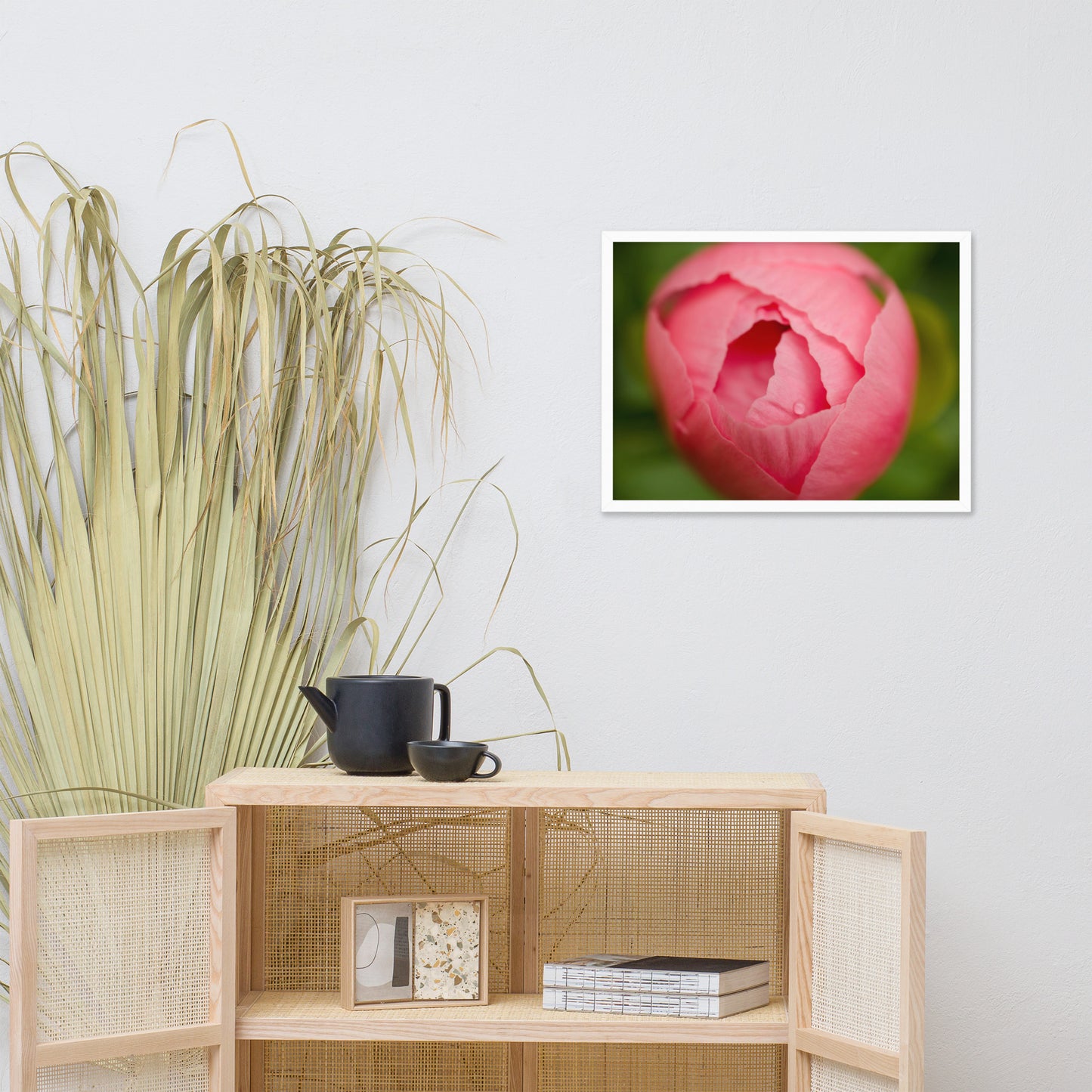 Peony Bud Floral Nature Photo Framed Wall Art Print