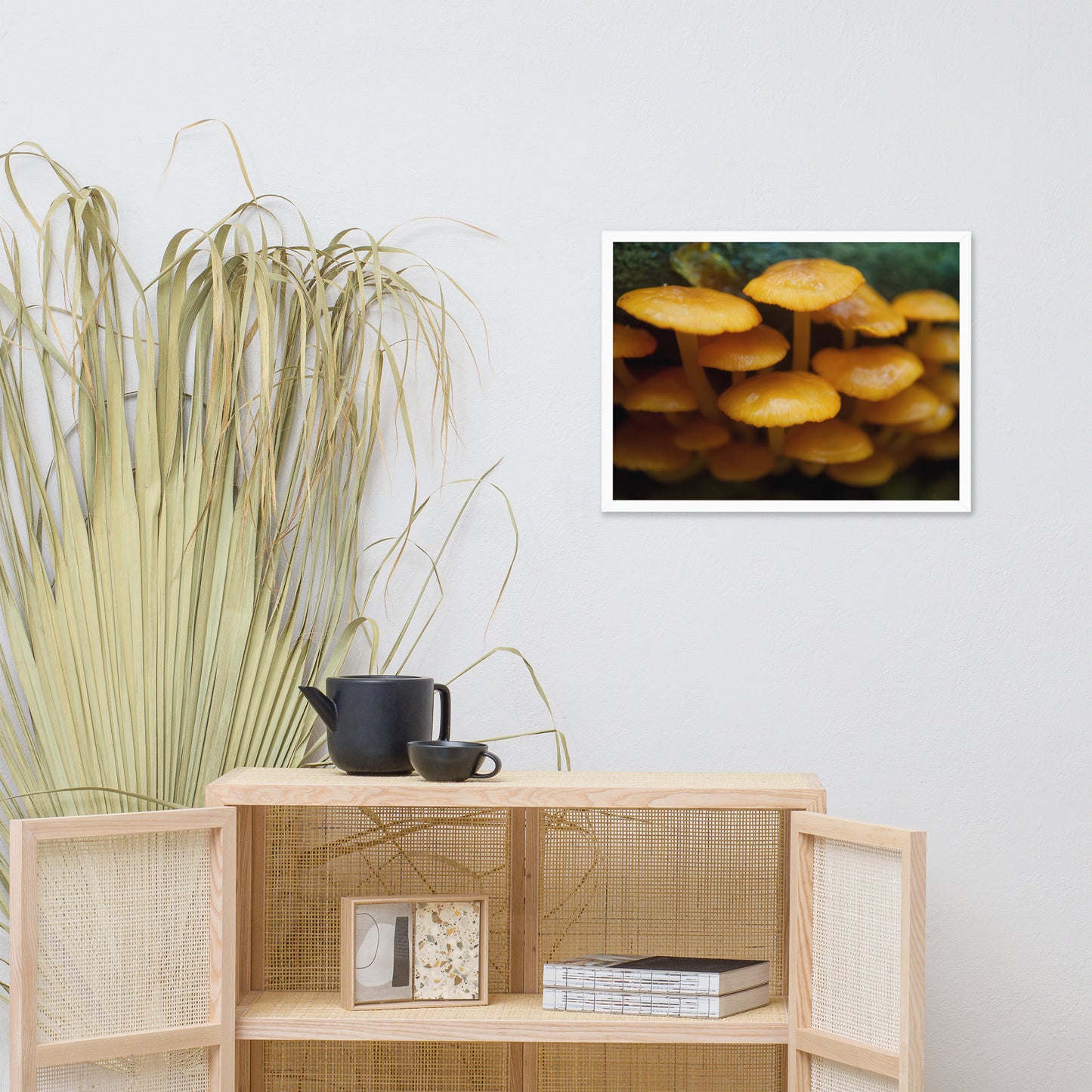 Mushroom Family Botanical Nature Photo Framed Wall Art Print